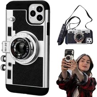 [Woo Fashion Case] Emily In Paris 3D Retro Camera Case สำหรับ iPhone 13 Pro 12 Max Mini 11 Pro Max X XS XR 7 8 Plus 6 6S SE กล้องโทรศัพท์หนัง PU