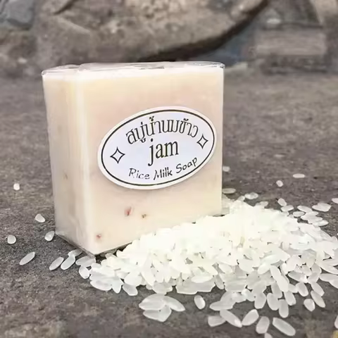 Handmade JAM Rice Milk Goat Milk Soap by K-Brother Thailand Whitening Skin Lightning Beauty Soap Who