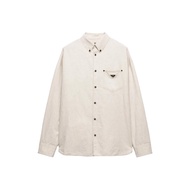 PRADA Shirts Mens Beige Lapel Moderate Other GEC105-14J2-F0ABR-S-OOO
