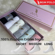 BGM POLO LADIES SOCK 6IN1 - BP-LSC400B6IN1-CRF