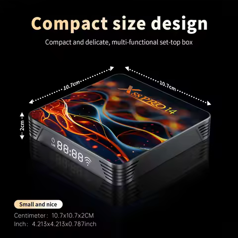 50pcs LOT X88 Pro 14 TV Box Android 14 RK3518 Quad Core 2GB RAM 16GB ROM 4K LAN 100M Wifi6 BT 5.0 Vo