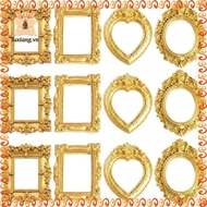 [luxiang.vn] Mini Gold Picture Frames Mini Vintage Picture Frames Dollhouse Frames