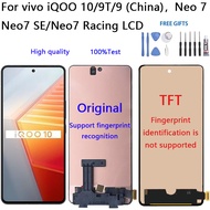 For vivo iQOO 10 9T 9(China) Neo 7 Neo7 SE Neo7 Racing LCD Display Touch Screen Digitizer Glass Asse