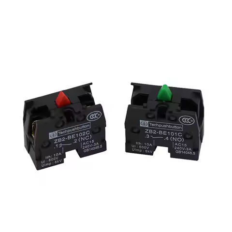 5PCS XB2/ZB2-BE101C BE102C NO Green NC Red Switch Contact Block Pushbutton Normally open closed cont