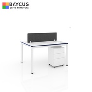 2 Person Open Plan Worksation with Desktop Panel | Mobile Pedestal Not Included | Free Delivery and Installation | Local