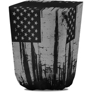 Electric Tongue Jack Cover, Black American Flag RV Power Tongue Trailer Jack Protector, Waterproof E