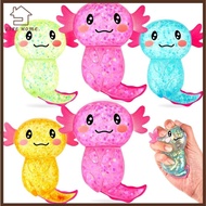 YELGIRL Squishy Stress Glitter, Sugar Filled Glitter Axolotl Squishy Toys, Soothing Texture Cute Sha