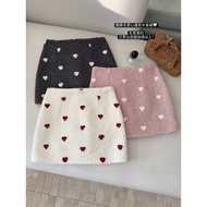 Super pretty short A-shaped fleece heart skirt 2567, QC size SM