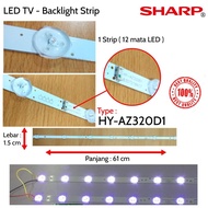 LAMPU LED BACKLIGHT TV SHARP 32 INCH - 3V - 12 MATA KANCING