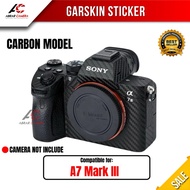 Garskin Camera Sticker sony A7iii / A73 / A7M3 / A7 mark iii Carbon Fiber Model Mirrorless Carbon St