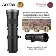 Andoer/Lightdow 420-800mm F/8.3-16 MF Super Telephoto Zoom Lens for Canon EF/EF-S DSLR