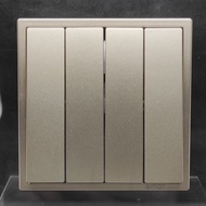 SIMON I7 CHAMPAGNE QUARTET SWITCH 4 GANG 1 WAY SWITCH