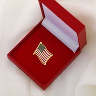 TRUMP American Flag Brooch Pin United Flag Pin Premium American Flag Badge