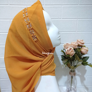 KERUDUNG BELLA SQUARE PAYET MUTIARA / PEARL / MUTE / HIJAB WISUDA TUNANGAN PESTA MEWAH PAYET BANDO