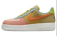 Nike Air Force 1 07 LV8 NN "Sun Club" 帆布翻毛皮皮革 可回收材料 拼接 低幫 板鞋 男款 黃粉藍
