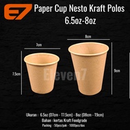 Plain Brown Kraft Paper Cup 6.5oz-8oz, Hot Cup, Coffee Cup (1000pcs)