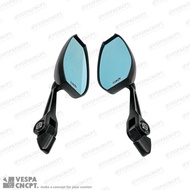 Luigy Fp-1 Black Vespa Sprint Primavera Lx S Gts Universal Honda Yamaha Fp1 Fp 1