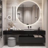 HY-JD Kole Jingyan Board Whole Washbin Bathroom Cabinet Combination Smart round Mirror Modern Light Luxury Cosmetic Room