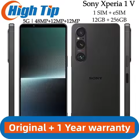 Original Sony Xperia 1 V X1V Japanese Version 5G 12GB+256GB NFC Mobile Phone 120Hz 6.5'' OLED HDR 48