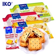 Malaysia IKO Sandwich Biscuits Chocolate Hazelnut Sauce Lemon Cheese Flavor Sandwich Biscuits 180g56