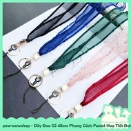 [Available in Vietnam - Express] 48cm Chiffon Fabric Strap, Transparent Style, Simple Color Pattern 