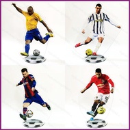 HT World Cup Football Star Ronaldo Beckham Messi Mbappé Haaland Action Figure Acrylic Model Toys Tab