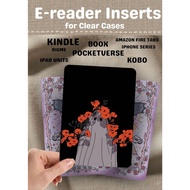 Kindle Insert & Kobo Insert - FLORAL APPARITION - PM for other E-Reader Units