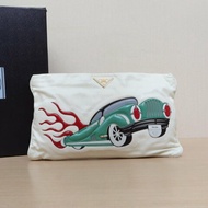 PRADA 白色羊皮手拿包肩背包