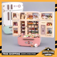 SUP Children Gift Set Toys Simulated Refrigerator Double Door Toy Girl Boy Kitchen Mini Food Game Ho