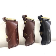 手工皮革潤唇膏盒搭配25毫升瓶裝皮革袋精油收納袋飾品小禮物創