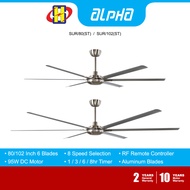 Alpha Ceiling Fan (80 Inch / 102 Inch) DC Motor 8-Speed ALKOVA Series Ceiling Fan ALKOVA SUR/80(ST) / ALKOVA SUR/102(ST)