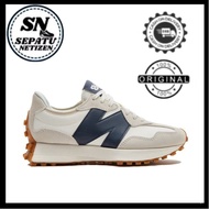 New Balance 327 NB 327 - Cream Navy Sneakers Men and Women Shoes