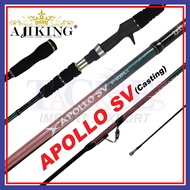 (5kg Maxdrag) 6'0 ft - 6'6ft Ajiking Apollo Casting Baitcasting Fishing Rod Joran Pancing Freshwater