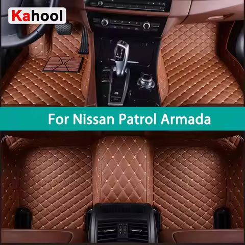 KAHOOL Custom Car Floor Mats For Nissan Patrol Y61 Y62 Y63 Armada Auto Carpets Foot Coche Accessorie