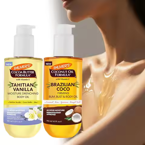 Palmer's Vanilla Coconut Firming Body Oil - 72H Hydration with Shea Butter & Vitamin E for Softer Sk