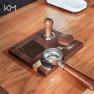 Integrated Coffee Powder Press Table Mat Set Walnut Wood 3-in-1 Flatbed Pressing Pad Factory