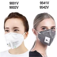 (1ชิ้น) 3M 9001V 9002V 9541V 9542V  หน้ากากป้องกันฝุ่นละออง กลิ่น พร้อมวาล์ว Dust Mask