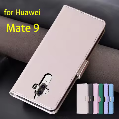 Magnetic buckle Leather Case for Huawei Ascend Mate 9 Mate9 Wallet RFID BLOCKING Flip Cover female S