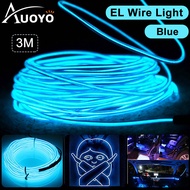 Auoyo 3 Meter LED Light Strip El Wire String Strip Light Cold Lights Strips Neon LED Light Decorativ