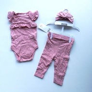 emily and oliver romper 3pc (3-9m)
