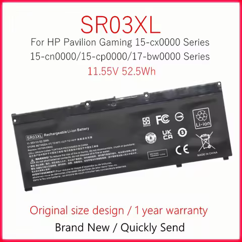 SR03XL Laptop Battery For HP Pavilion Gaming 15-cx0000 for Envy x360 15-cn0000 15-cp0000 17-bw0000 S