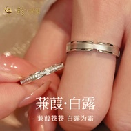 Lovers ring [Chinese Gold] Zhenshang Silver Jianjia Silver 925 Couple ring Niche ins ring Valentine'