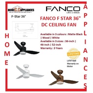 FANCO F STAR 36"/46"/52" DC CEILING FAN