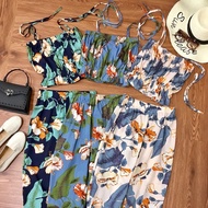 Set elastic band top + long pants