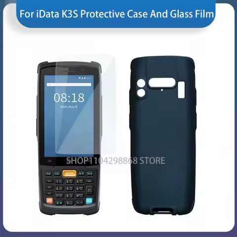 Soft Silicone Protective Shell Cover For iData K3S Protective Case Cover With Tempered Glass Screen 