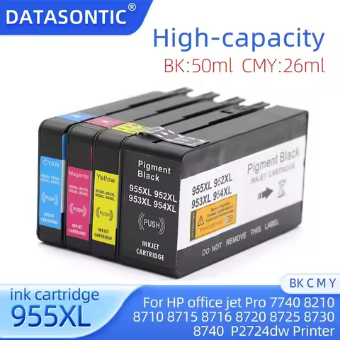 Compatible 955 955XL Ink Cartridge for HP Printer Officejet Pro 7740 8210 8710 8715 8716 8720 8725 8