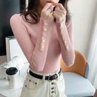 AJW [XAM] Inner Rajut Lengan Panjang Kancing Gold Korean Style Import Premium | Inner Lengan Panjang