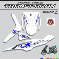 TRANSPARENT / Transparent Uv Sticker Suzuki Spin 125 Star Striping New Product