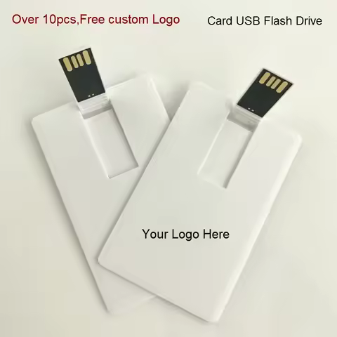 (Over 10Pcs Free Logo) 100% Capacity 4GB 8GB 16GB 32GB Credit Card USB Flash Drive Customized Logo T