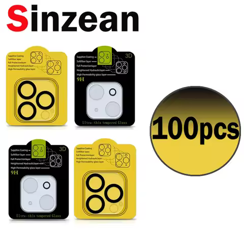 100PCS 3D Camera lens Tempered Glass protector For IPHONE 16 16e 15 14 13 12 pro 11 Pro Max 11 12 13